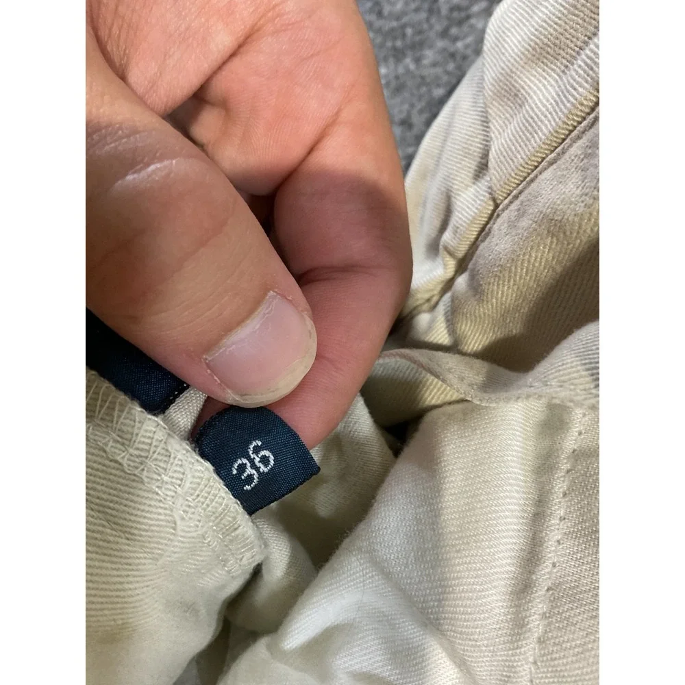 Polo Ralph Lauren Tyler Men's Shorts 36 Beige Khaki 100% Cotton Pleated Casual C